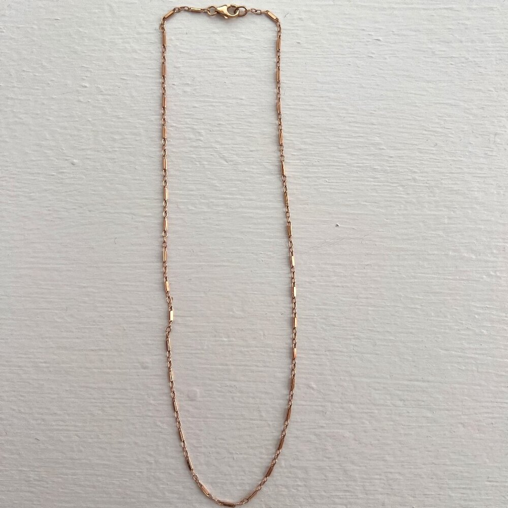 Fewer Finer Pins and Needles 14k Gold Necklace 13.25” length